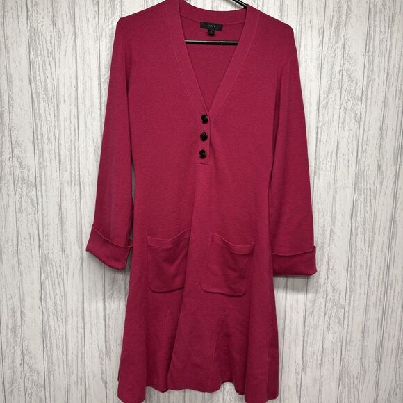 J.CREW Dresses & Skirts - Womens Size S J.Crew Merino Wool Sweater Dress Pink EUC